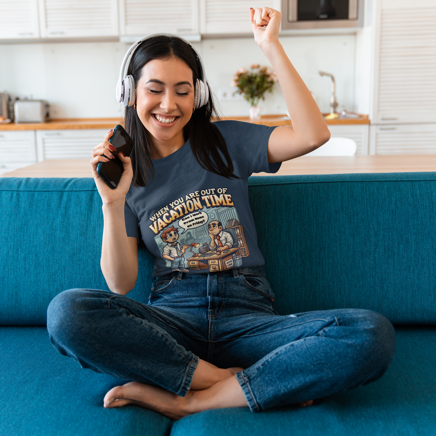 Unisex T-shirt "When Your Out of Vacation Time", Fun Office Humor Tee, Gift for Remote Workers, Quirky Vacation Shirt, Weekend Vibes Wear