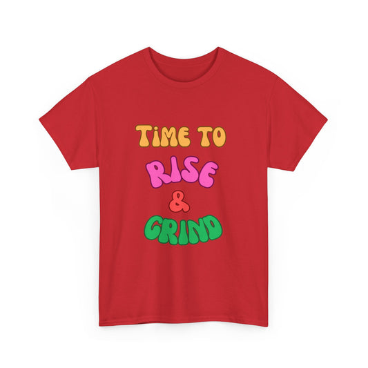 Funny Work Tshirt, Time To Rise & Grind Tee, Office Humor Shirt, Sarcastic Work T-Shirt, Workplace Motivation Tee, Casual Workwear Gift