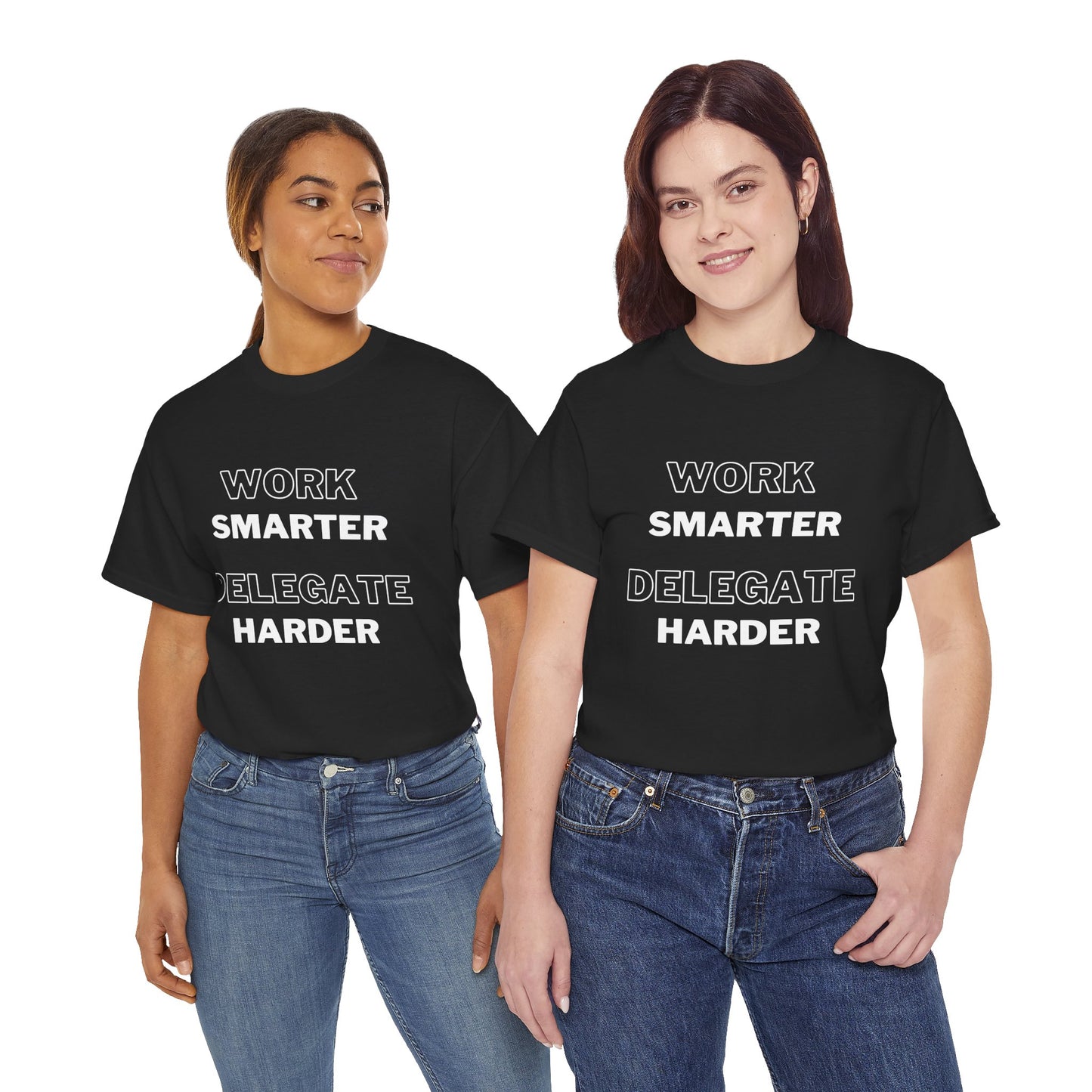 Funny Work Tshirt, Work Smarter Delegate Harder Tee, Office Humor Shirt, Sarcastic Work T-Shirt, Workplace Joke Tee, Coworker Gift